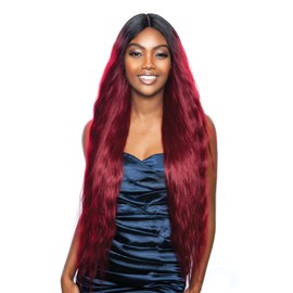Mane Concept Human Hair Blend Wig Brown Sugar Middle Lace Part BS150 (1B)