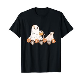 Cute Ghost Walking Dog T-Shirt