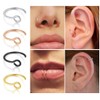 MODRSA 20G Nose Hoop Rings Stainless Steel Double Nose Rings