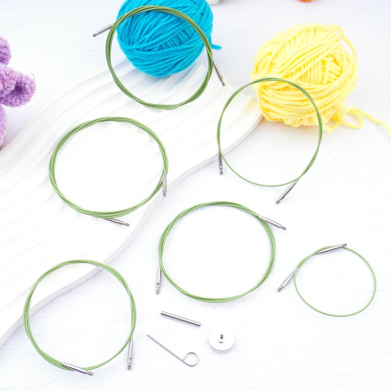 BsHooker Interchangeable Cables for Circular Knitting Needles 47.2 Inch