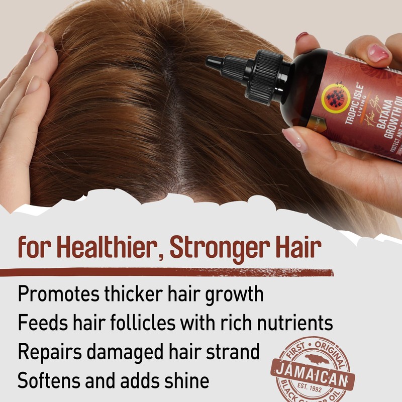Tropic Isle Living Hair Gro Batana Growth Oil Collection (4