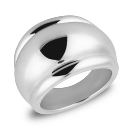 925 Sterling Silver Layered Cocktail Boho Rings for Women | Large Chunky Silver Statement Ring for Women Size 8 by MAX + STONE