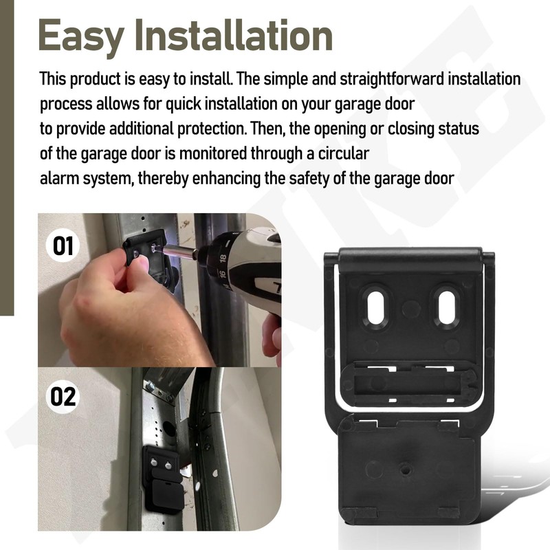 Garage Door Bracket Compatible with Current SimpliSafe Entry Sensors -