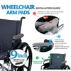 WAP9-01B - Reposabrazos para silla de ruedas, con almohadillas para