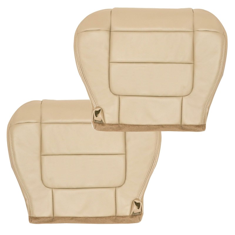 NLQR Tan Driver and Passenger Side Bottom Replacement Microfiber Leather
