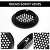 6 Pcs Black Round Air Vents 53mm Stainless Steel Soffit