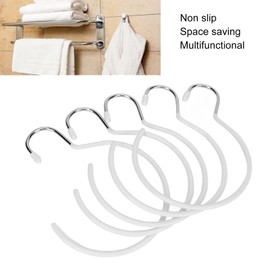 5 Piezas Organizador Colgante para Sombrero, Anillos para Cinturón, Anillo para Cinturón, Ganchos para Armario de Salón de Belleza SPA para Albornoz, Bufanda, Cinturón, Ganchos para Colgar(blanco)