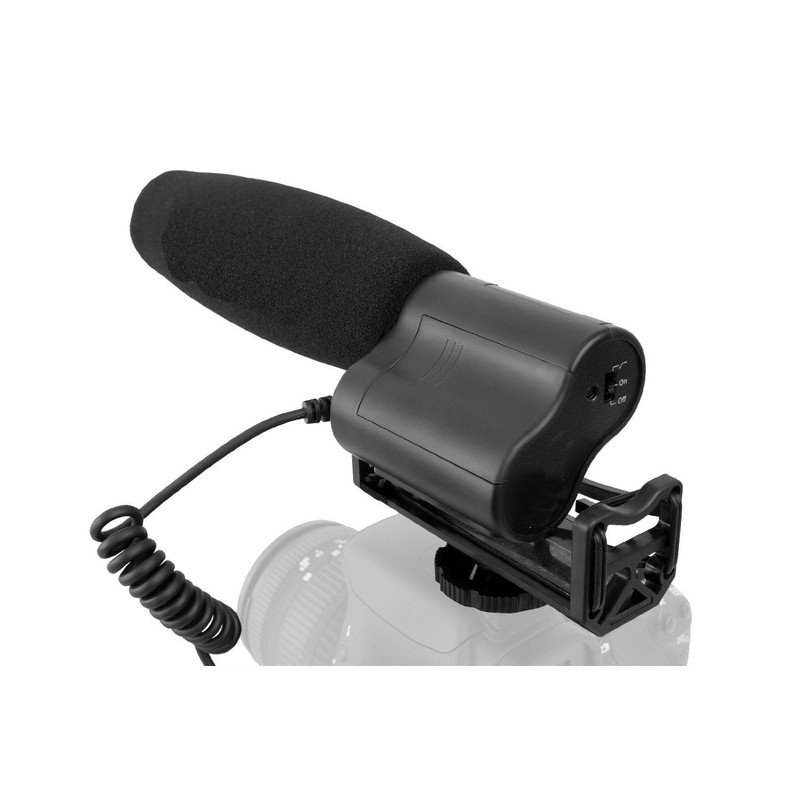 Shotgun Microphone (Stereo) with Windscreen & Dead Cat Muff for
