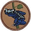 PATCHTOWN Poison Dart Frog Patrol Patch - 2" Diameter Round Embroidered Patch (Sew-on)