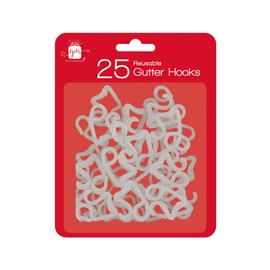 Gift Maker 25 Mini Gutter Hooks Hanging Outdoor Christmas String Fairy Lights Plastic Clips