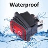 ETOPARS 4Pcs Car Round Rocker Switch 12V 20A Blue Red