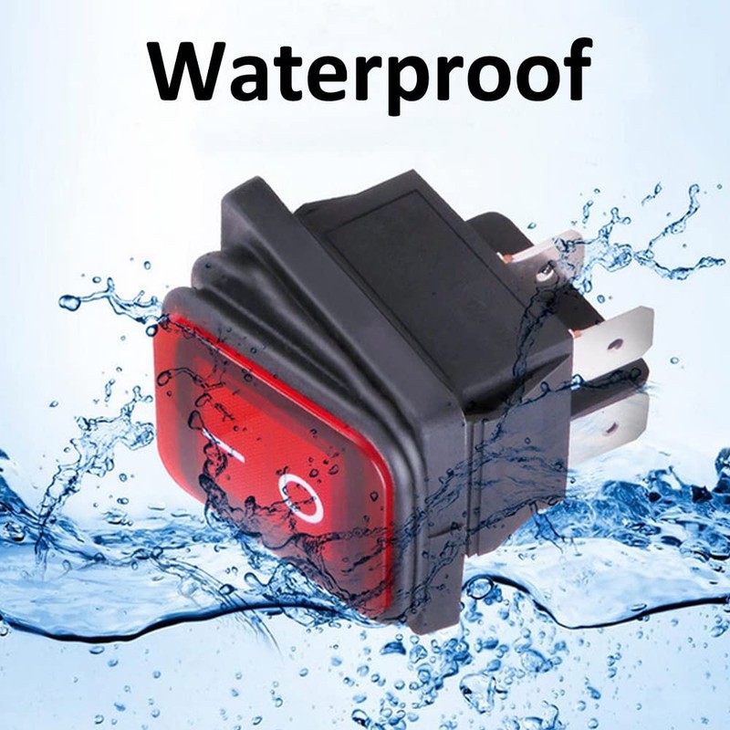 ETOPARS 4Pcs Car Round Rocker Switch 12V 20A Blue Red