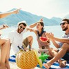 YIQXKOUY Inflatable Pineapple Shape Drink Holder Inflatable Boom Box Beverage