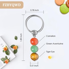 FZBYQWD Natural Crystal Key Chain Gifts for Women Girls, Lucky Charms, Inspiring Gifts for Coworkers, Gift for New Beginning