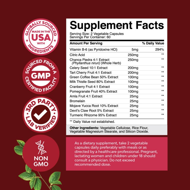 Herbal Uric Acid Cleanse and Detox - Kidney & Joint