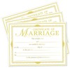 Marriage Certificates with Gold Foil Edges,11 x 8.5 Inch Blank