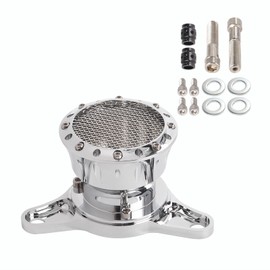 GUDITEM Motorcycle Air Filter CNC Air Cleaner Intake Filter Compatible with Sportster Police XL883 1200 2004-2015 (Chrome)