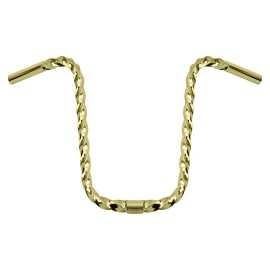 Vintage Lowrider F&R LOWRIDER 15" U Square Twisted Handlebar 25.4mm GOLD Lowrider Bike Cruiser