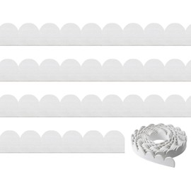 Flexible Scalloped Molding Trim Peel and Stick 10ft DIY Decorative Wall Trim Molding Self Adhesive Mirror Frames for Bathroom Border Backsplash Tile Ceiling Cabinet TV Wall Edge