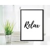 State Media Vision Relax Soak Unwind Modern Bathroom Wall Art