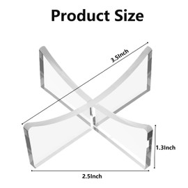 UoYeet Ball Stand for Presentation and Storage, Pack of 4 Clear Acrylic Ball Holders for Basketball, Football, Soccer, Rugby Ball and Volleyball, 3.5 x 3.5 x 1.3 Inches