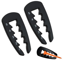 Liqqlex 2 Pcs Golf Tee Height Tool, Adjustable Tee Height Setter, Portable Swing Outdoor Golf Training Aid, Sturdy ABS and Aluminum Alloy, Achieve Precise Shots, Perfect to Carry in Pocket