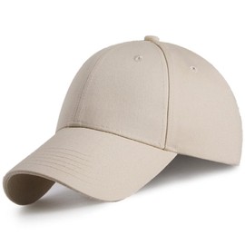 BALLOT Cap, Men's, Women's, Hat, Plain, Unisex, Deep, Large Size, UV Protection, Baseball Cap, 100% Cotton, beige