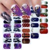 4 Sheets Christmas Nail Wraps Stickers 5D Charms Gold Reindeer