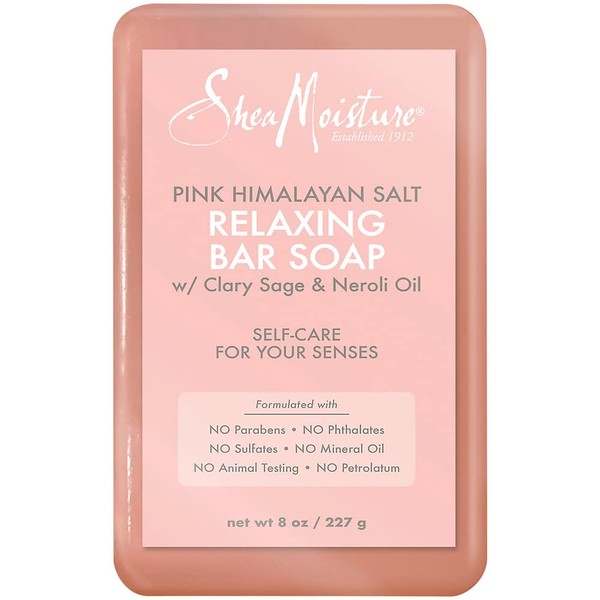 SHEA MOISTURE Relaxing Pink Himalayan Salt Bar Soap, 8 OZ