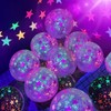 GYIPFIPA 90 Pcs UV Neon Balloons ,Neon Stars Glow Party