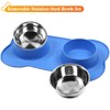 VIVAGLORY Dog Bowls, Stainless Steel Cat Puppy Dogs Water Food