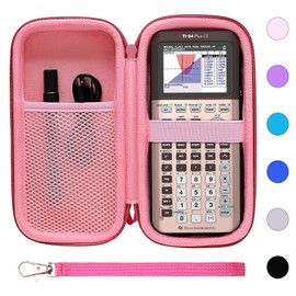 Calculator Case Compatible with Texas Instruments TI-84 Plus CE/TI-84 Plus/TI-Nspire CX II CAS/TI-Nspire CX II/TI-83 Plus/TI-89 Titanium/TI-85/TI-89 Color Graphing Calculator by XANAD (Pink)