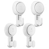 TAILI 4 Pack Powerful Suction Cup Shower Hooks for Towel,