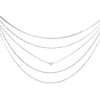 Sterling Silver Multi Strand Herringbone Necklace, 18"