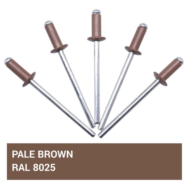 Pack of 50 Painted Blind Rivets 3.2 x 8 mm,