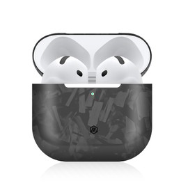 MONOCARBON Real Forged Carbon Fiber Case for Airpods 4,Ultra Light & Thin/Scratch Resistant Protective Hard Cover for 2024 New 4th Generation Airpods,Compatible with MagSafe Wireless Charging