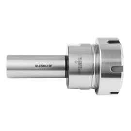 Accusize Industrial Tools ER40 Collet Chuck Extension Rod, 2.56 in. Shank Length, 1 in. Straight Shank Alloy Steel, 0223-0213