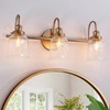 GEPOW Gold Vanity Light, Modern Bathroom Light Fixtures Over Mirror,