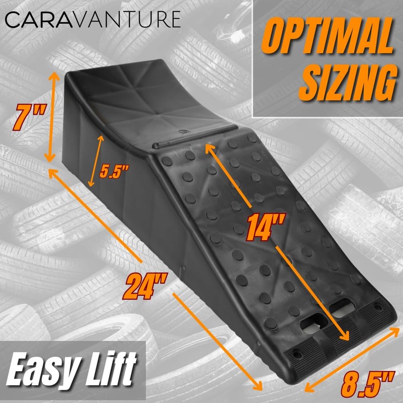 CARAVANTURE Flat Tire Changing Ramp – Heavy Duty Roadside Aid