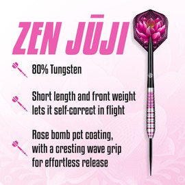 Shot! Darts Celt Zen Juji Steel Steel Tip Dart Set 80% Tungsten Barrels (23)
