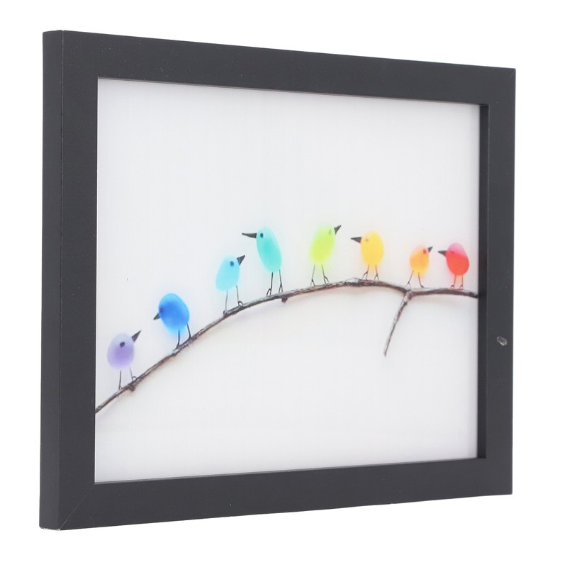 Sea Glass Rainbow Birds Wall Decor Seaglass Colourful Bird Art
