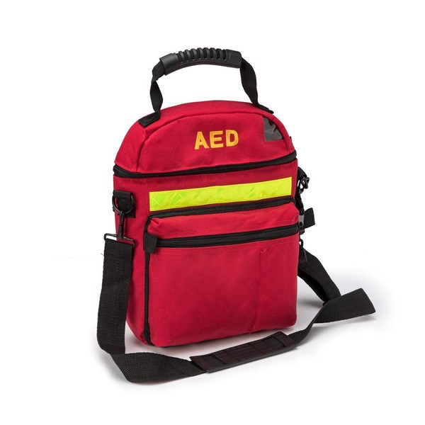 Jipemtra First Aid Bag AED Medical Bag 1st Aid Bag Empty Rescue Defibrillator Bag First Responder Bag for Emergency Critical Healthcare Protection (Bag Only) (Red)