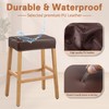 PU Leather Bar Stool Covers Rectangular, 100% Waterproof Stool Covers
