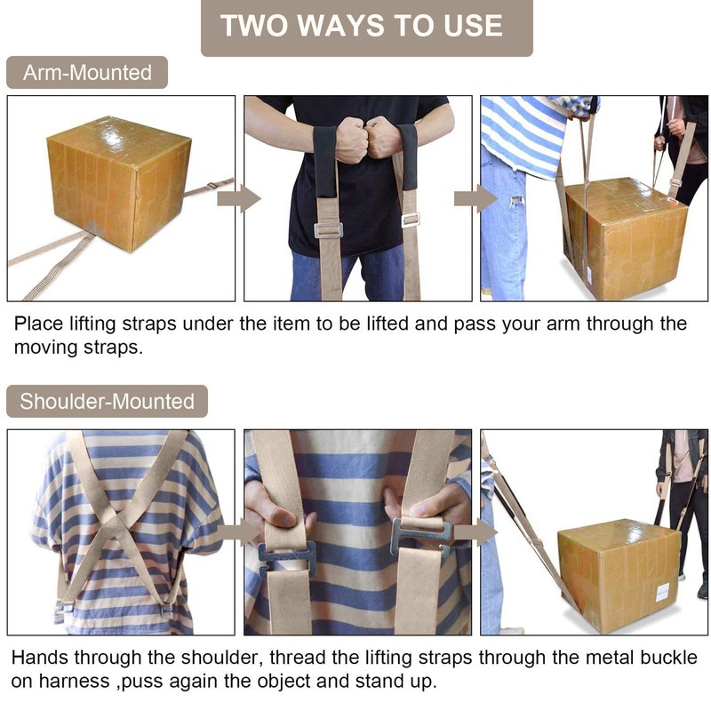 Moving Straps, Lifting Strap for 2 Movers, Easily Move, Lift,