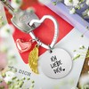 FABACH Love Keyring Guardian Angel Lucky Charm with Heart and