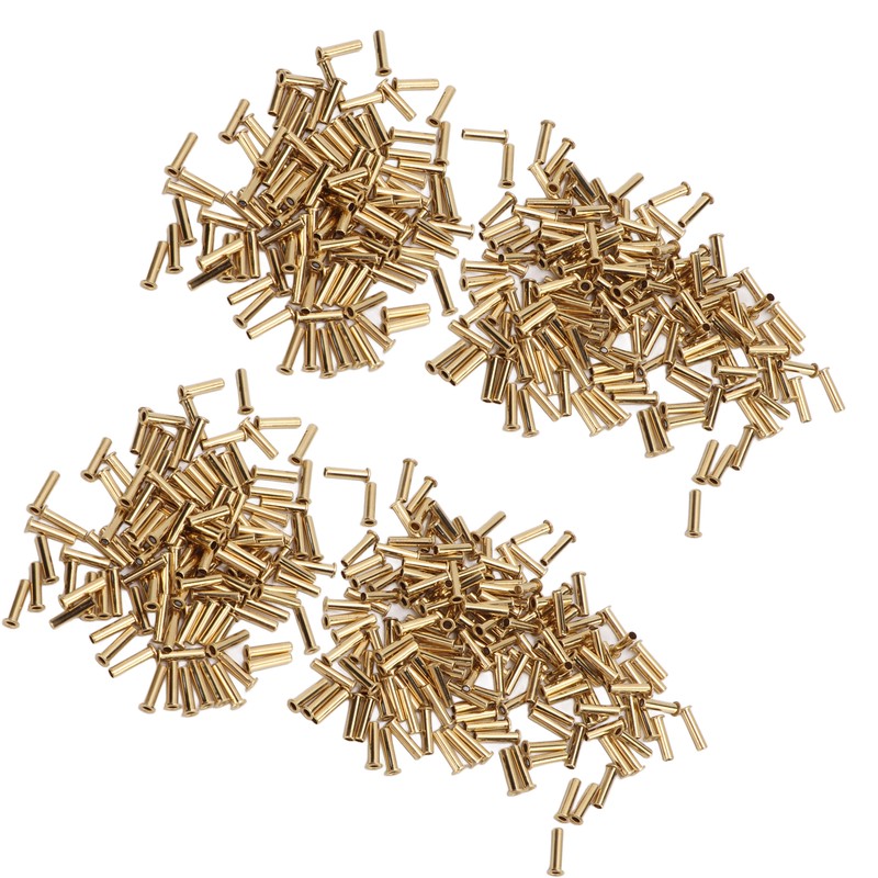 500Pcs Hollow Rivet Brass Decorative Through Hole Excellent Corrosion Resistance