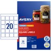 Avery A4 Glossy Rectangle Labels - Product Stickers - Small