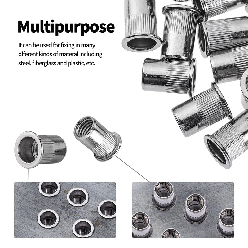 Gueenky Pack of 20 Rivet Nuts M12 Stainless Steel Rivet