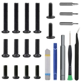 ZHUROUPU Screws Kits for Steam Deck, Back Plate Screws Replacement for Steam Deck, Open Tools and Long Screws Short Screws for Steam Deck Console, 3 in 1 Screwdriver with Pry Open Tool (22 Pcs)