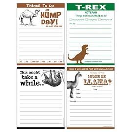 Guajolote Prints Weird Animal Notepads, Assorted (4-Items) 4 x 5.25-inches, Curious Office Gift